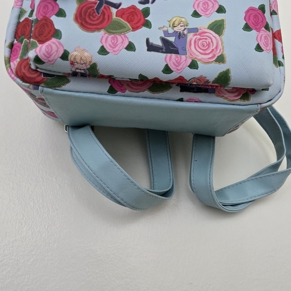 Ouran High School Host Club Light Blue Mini Backpack Blue Floral Character main image 7
